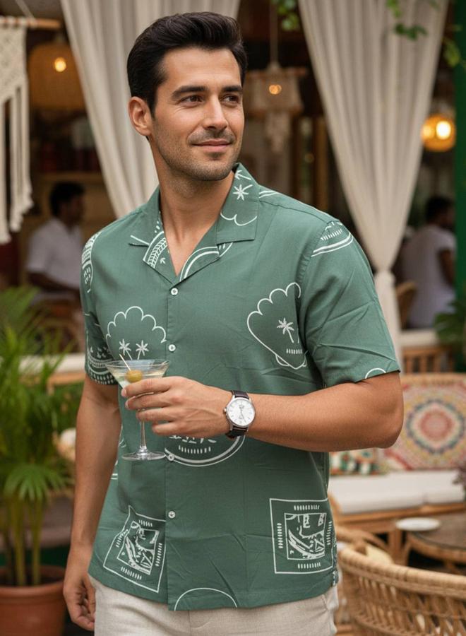 TRULOOM Men Printed Regular Fit Cotton Shirt - Image 1